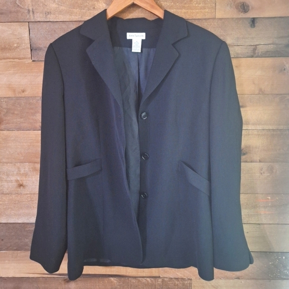 Ann Taylor Black Wool Blend Career Blazer – Size 14 - Picture 4 of 5